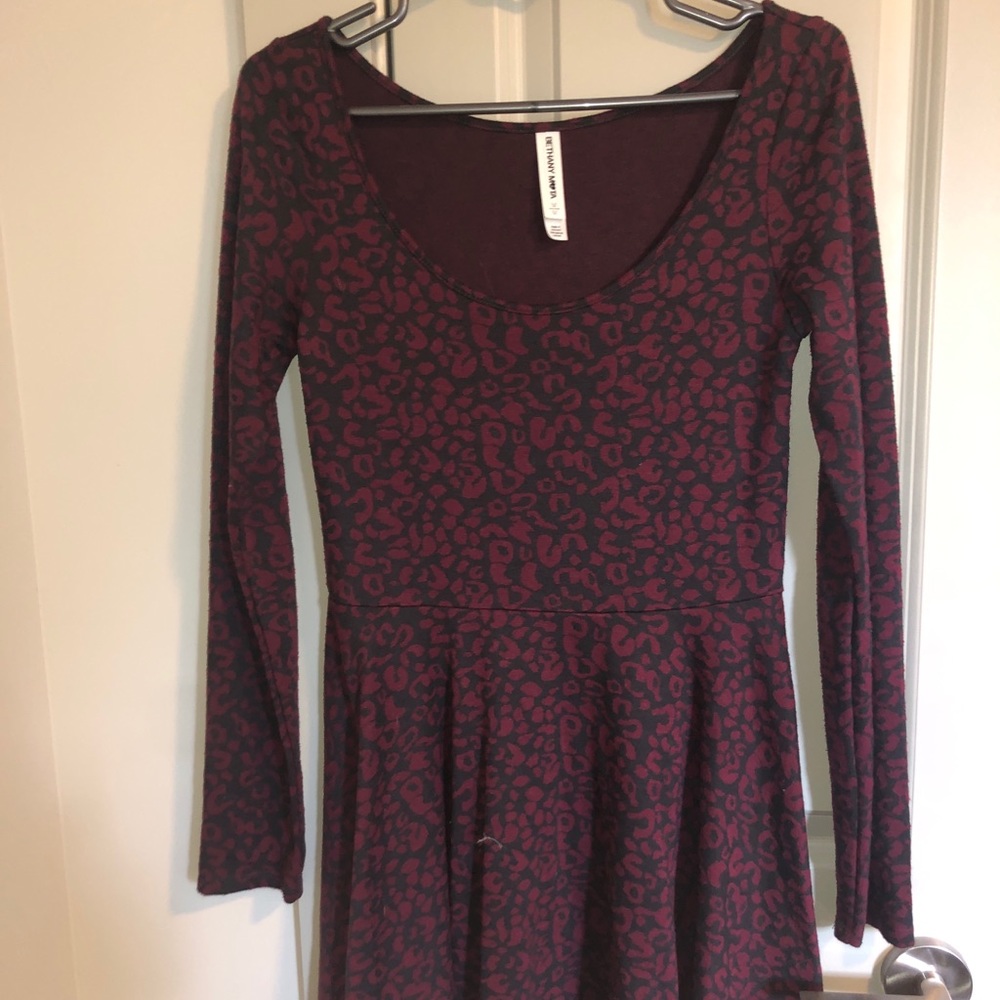 Red and black short dress